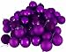 60ct Purple Passion Shatterproof 4-Finish Christmas Ball Ornaments 2.5" (60mm)