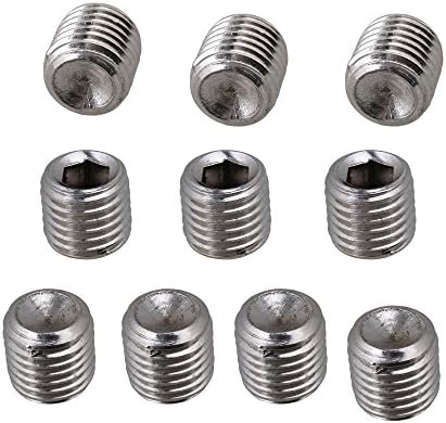 CNBTR 3/8" NPT M16 304 Stainless Steel Silver Male Thread Diameter Metal Internal Hex Head Socket Air Pneumatic Pipe Plug Fittings Pack of 10