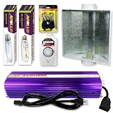 Apollo Horticulture GLK1000LS24 1000 Watt Grow Light Digital Dimmable HPS MH System for Plants Air Cool Hood Set