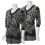 Funky People V-neck Floral Print Tunic