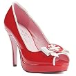 Leg Avenue Shoes Women's LA420-NATALIE 4" Nurse Shoe Peep-Toe With 0.5"Platform with Medical Cross and Bow