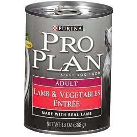 Pro Plan Canned Dog Food, Adult Lamb and Vegetables Entr�e Slices in Gravy (Pack of 12 13 Ounce Cans)