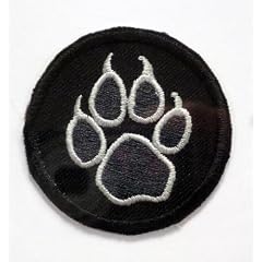 Aufn�her Tatze / Pfote - Farbe schwarz-silber