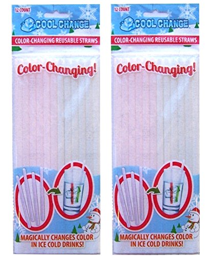 Color Change Straws (2 packages) Christmas Winter Theme