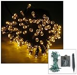 17 METRE LED SOLAR FAIRY STRING LIGHTS WITH 170 LED's in WARM WHITE ** HIGH QUALITY OUTDOOR GARDEN LIGHTING - IDEAL FOR WEDDINGS, CHRISTMAS, PARTY, ETC **