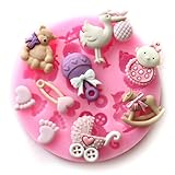 Longzang mini Baby shower F0484 Fondant Mold Silicone Sugar mold Craft Molds DIY gumpaste flowers Cake Decorating