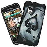 New Premium Rubberize Textured Ace of Spade Skull Design Skin Case Cover Fo ....