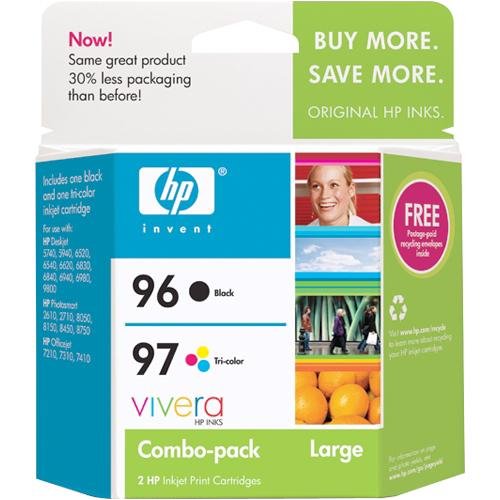 Original HP 96/97 Ink Cartridges Combo-Pack in Retail Packaging