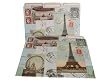 Paris Eiffel Tower Collage 12 File Folders with Vintage Designs Manila Folder Set