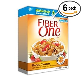 Fiber One Honey Clusters, 14.25-Ounce Boxes (Pack of 6)