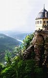0010768 Canvas Art for Home Decor - REGISTERED ARTWORK - Hand Finished Giclee Landscape Painting Elbe from Old World series by Lena Kashigin, 20x32, Original Canvas Artwork Numbered and Signed by the Artist, Registered Limited Edition, Gallery Wrap, ready to hang.