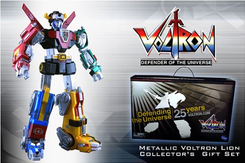 Voltron Defender of the Universe 25th Anniversary Metallic Color Voltron Lion Collector's Gift Set
