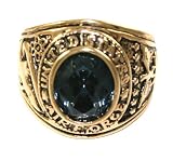 MENS US Air Force Military Blue Sapphire CZ 24k Gold Layered GL Ring ~ LIFETIME WARRANTY ~ YOU CHOOSE SIZE ~ FREE SHIP! (92a)