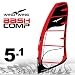 Sports : WINDSURFINGSEGEL VON WINDWING MODEL "BASH COMP 5,1 qm" - Wave
