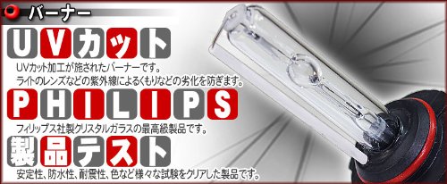 Cover image : HIDバーナー 35W D2C/R/S 6000K 12V/24V 2個セット UVカットクリスタルガラスPHILIPSバルブ(OEM)