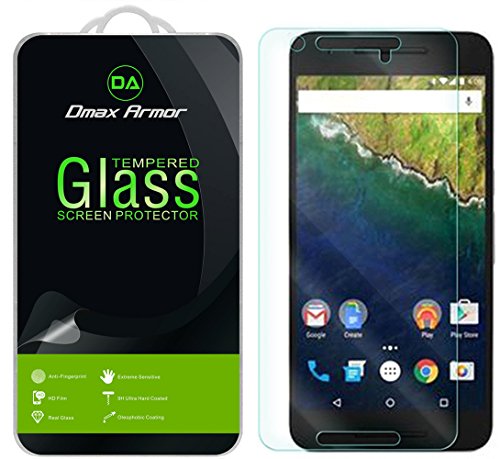 Huawei (Google) Nexus 6P Glass Screen Protector, (Revised Version With Proximity Sensor Cut Out) Dmax ArmorÂ® Ballistics [Tempered Glass] Anti-Fingerprint, Bubble-Free [0.3mm]- Retail Packaging