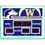 Washington Huskies Scoreboard Clock Thermometer NFL Football Fan Shop Sports Team Merchandise