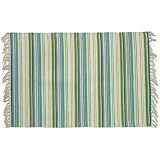 100% Cotton Flat Weave Rug Striped 2 X 3 by 