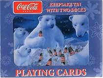 Coca-Cola - 2 Decks of Coke Playing Cards in Tin - New