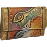 Anuschka Ladies Three Fold Wallet Abstract Sunset