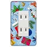 ドレスマ【3口用】クリスマス サンタ トナカイ 【コスモシリーズワイド21対応】 コンセントカバー コンセントプレート スイッチカバー スイッチプレート おしゃれ デザイン 交換用 1口 2口 3口 