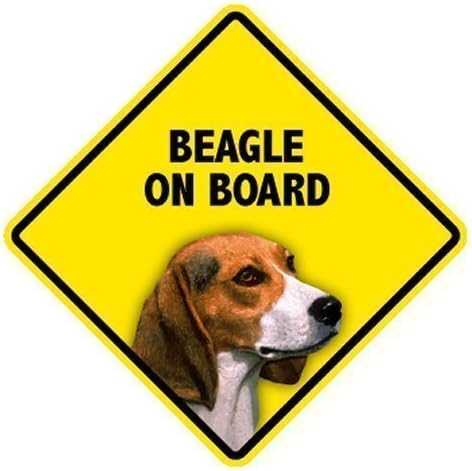 Beagle On Board Home & Car Window Swinger Sign by Scandical