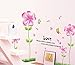B.GTAGO Lovely Pink Petal Flowers & Butterflies Wallpaper for Living Room Bedroom, Removable Home Wall Decals/Wall Stickers & Murals/Wall Décor/Wallpops, Decorative Painting Supplies