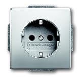 Busch-Jaeger 20EUC-866 SCHUKO Steckdosen-Einsatz edelstahl 20 EUC-866
