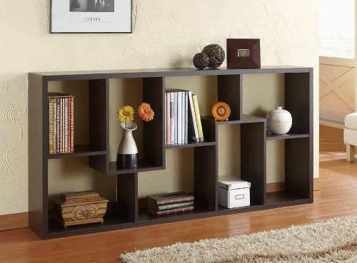 Enitial Lab Oasis Open Back Bookcase, Walnut