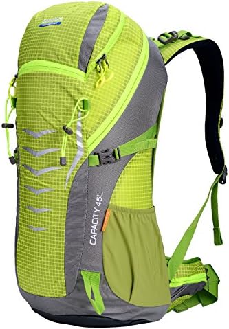 Altpro 45l Internal Frame Backpacks for Women Hiking Daypack Travel Outdoor Packs Waterproof Mountaineering Camping Backpacking Bag (Green)