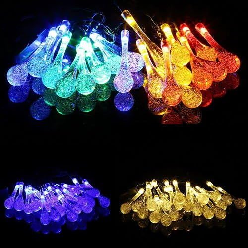 LED Solar Water Drop String Light For Christmas Party Garden Tree Decorative LA set003