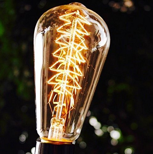 Edison Light Bulb - 40W ST64-Spiral Filament bulb - Vintage - Shmeer Lighting
