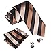 Black and Red Neckties Silk Tie Handkerchief Cufflinks Wedding Business