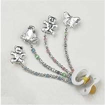 Baby Name Green Pacifier Bear Clip