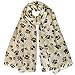 Lina & Lily Dog Cat Footprints Print Scarf (Khaki)