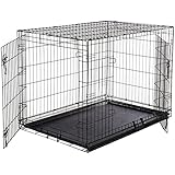 AmazonBasics Double-Door Folding Metal Dog Crate - Large (42x28x30 Inches)