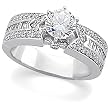 14K White Gold Diamond Engagement Ring Semimount - 0.67 Ct. - CENTER STONE NOT INCLUDED
