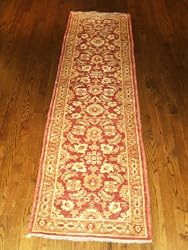 Handmade Pakistani Ghazani Sultanabad Rug 2'5"x9'