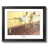 Degas Girl Tutu Ballet Dance Practice Ballerina Home Decor Wall Picture Black Framed Art Print