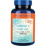 Huile de Poisson Oméga 3 - 1000mg - 90 gél - Higher Nature