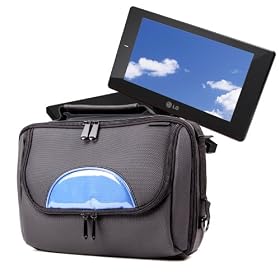 Portable DVD Player Bag With Headrest Mount For LG DP581B, DP561 & DP450 With Extra DVD Storage