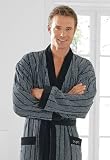 Produkt-Bild: Bugatti, Bademantel f&uuml;r Herren, M bis XXL, Kimonokragen, Gr&ouml;&szlig;e L, Rocco, gestreift