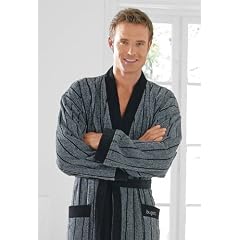 Bugatti, Bademantel f�r Herren, M bis XXL, Kimonokragen, Gr��e L, Rocco, gestreift
