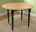 Furniture online: Black/Natural Finish Drop Leaf Dining Table