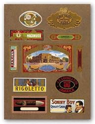 Cigar Labels II by Anonymous 16"x12" Art Print Poster