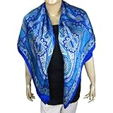 Printed Square Silk Scarf Shawl Dress in India Printed Square Silk Scarf Shawl Dress in India