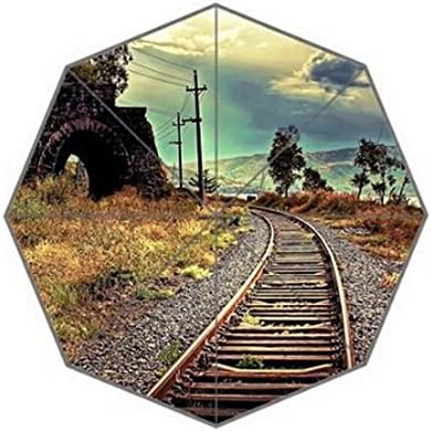 Panda Train Track Sight Custom Umbrella Fashion Design Umbrella For Man And Women Auto Foldable Sun Rain Umbrella