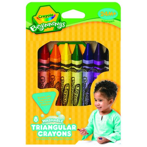 Crayola 8 ct. Washable Triangular Crayons (1 box)