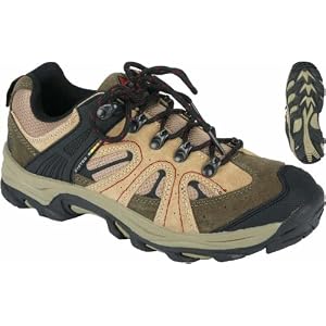 Original CONWAY Damen u. Herren Wander- und Outdoor-Schuhe, hellbraun/khaki/schwarz