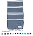Turkish Beach Towel | 100% Cotton, Prewashed, 38 x 70 Inches | Quick Dry, Sand Free, Lightweight | Large Bath Towel for Beach, Pool, Bathroom, SPA, Gym, Yoga and Beach Blanket (Gray pinstripe)